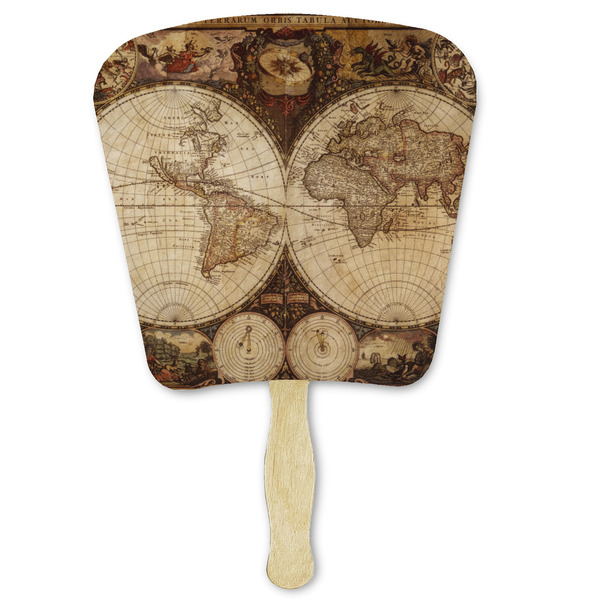 Custom Vintage World Map Paper Fan