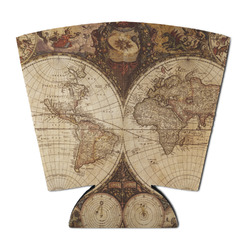 Vintage World Map Party Cup Sleeve - with Bottom