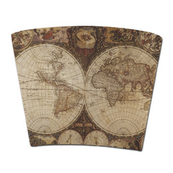 Vintage World Map Party Cup Sleeve - without bottom