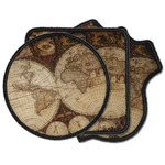 Vintage World Map Iron on Patches