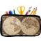 Vintage World Map Neoprene Pencil Case