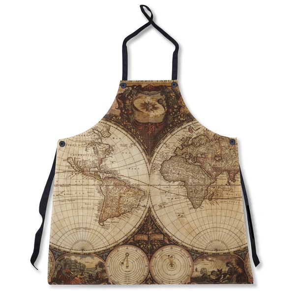 Antique World Map Personalized Apron