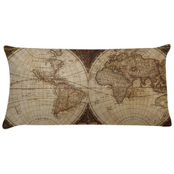 Vintage World Map Pillow Case