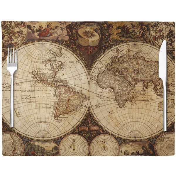 Vintage World Map Placemat with Props