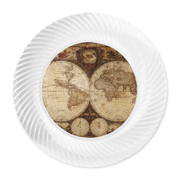 Vintage World Map Plastic Party Dinner Plates - Approval