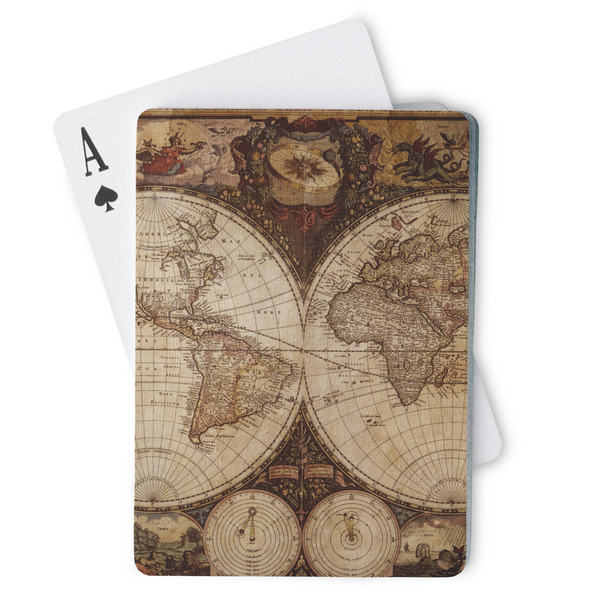 Custom Vintage World Map Playing Cards