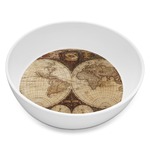 Vintage World Map Melamine Bowl - 8 oz