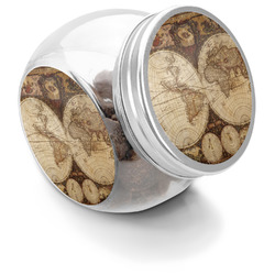 Vintage World Map Puppy Treat Jar