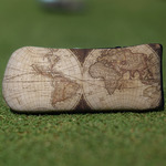 Vintage World Map Blade Putter Cover