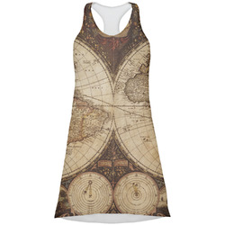 Vintage World Map Racerback Dress - X Small