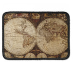 Vintage World Map Iron On Rectangle Patch