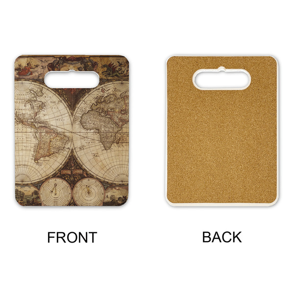 Vintage World Map Rectangle Trivet with Handle - APPROVAL