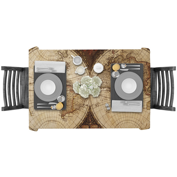 Vintage World Map Rectangular Tablecloths - LIFESTYLE