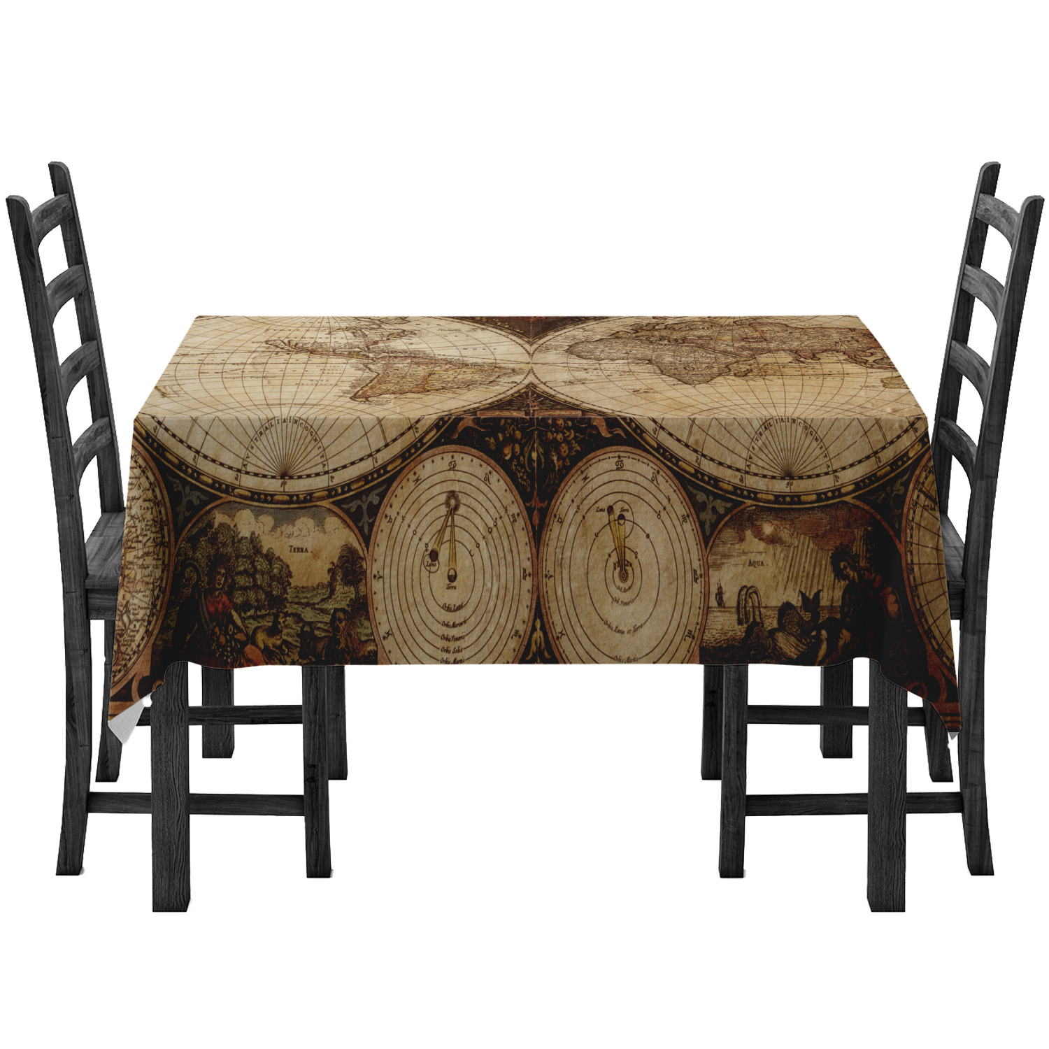 Custom Vintage World Map Tablecloth YouCustomizeIt