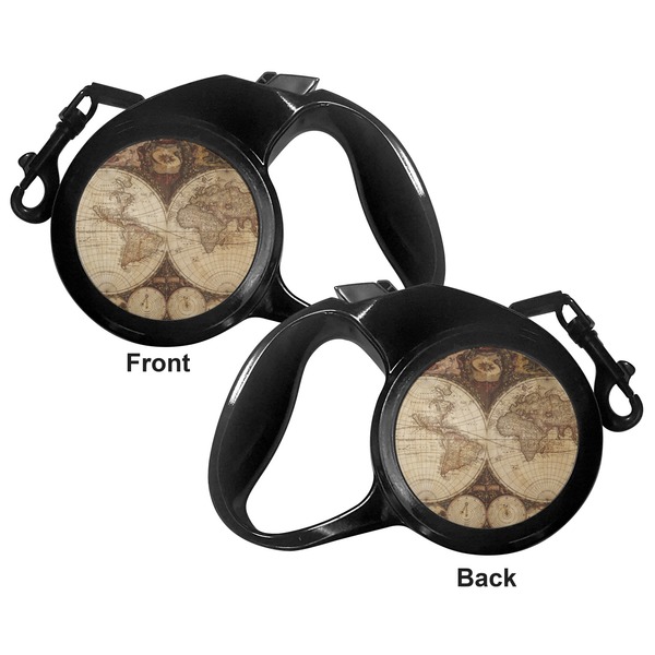 Vintage World Map Retractable Dog Leash - Medium Large - Apvl