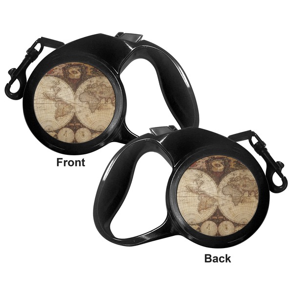 Vintage World Map Retractable Dog Leash - Small - Apvl