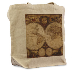 Vintage World Map Reusable Cotton Grocery Bag