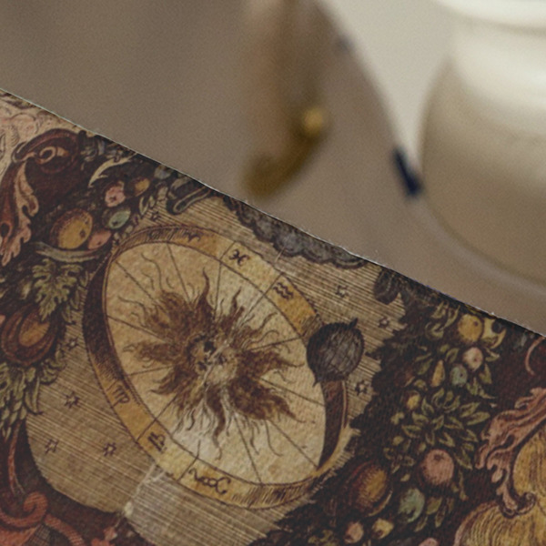 Vintage World Map Large Rope Tote - Close Up View