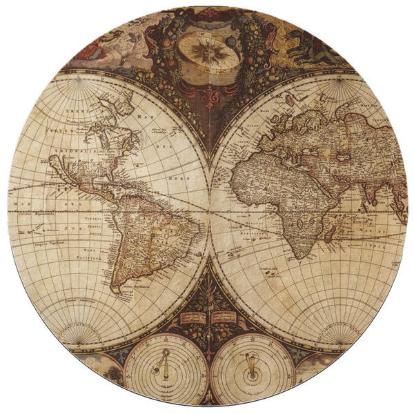 Vintage World Map Round Mousepad - APPROVAL