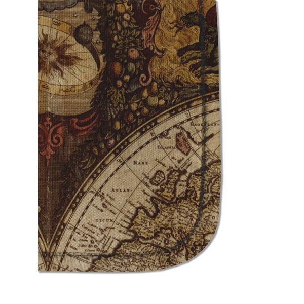 Vintage World Map Sanitizer Holder Keychain - Detail