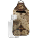 Vintage World Map Hand Sanitizer & Keychain Holder - Large