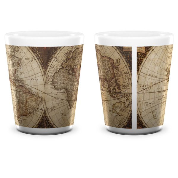 Vintage World Map Shot Glass - White - APPROVAL