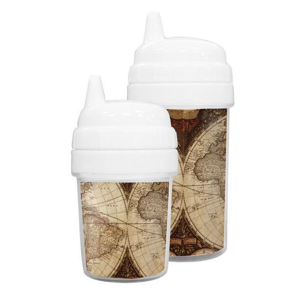 Vintage World Map Sippy Cups