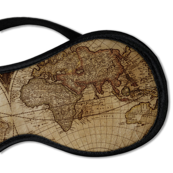 Vintage World Map Sleeping Eye Mask - DETAIL Large