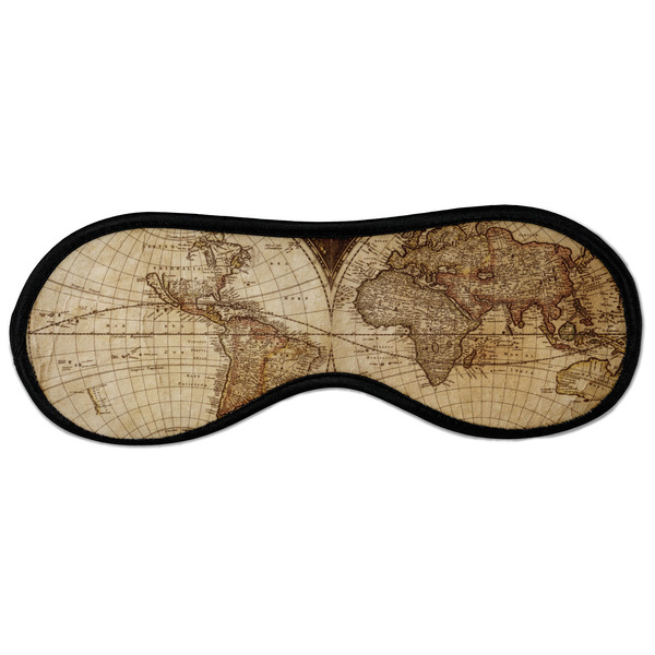 Custom Vintage World Map Sleeping Eye Masks - Large