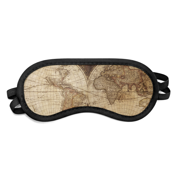 Custom Vintage World Map Sleeping Eye Mask - Small