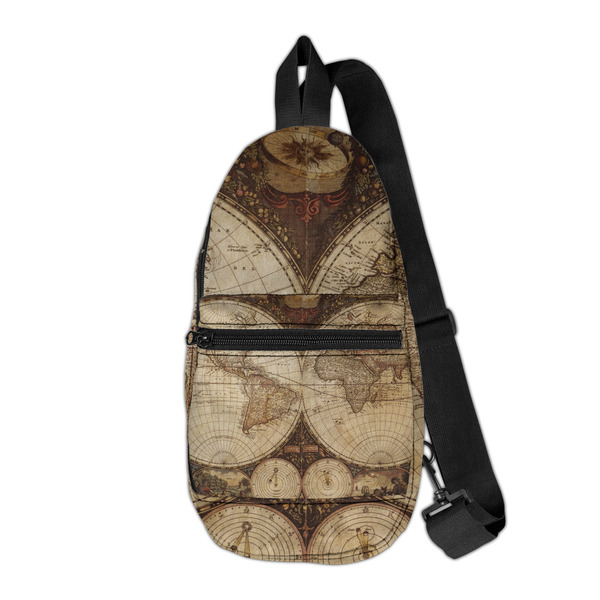 Custom Vintage World Map Sling Bag