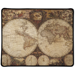 Vintage World Map Large Gaming Mouse Pad - 12.5" x 10"