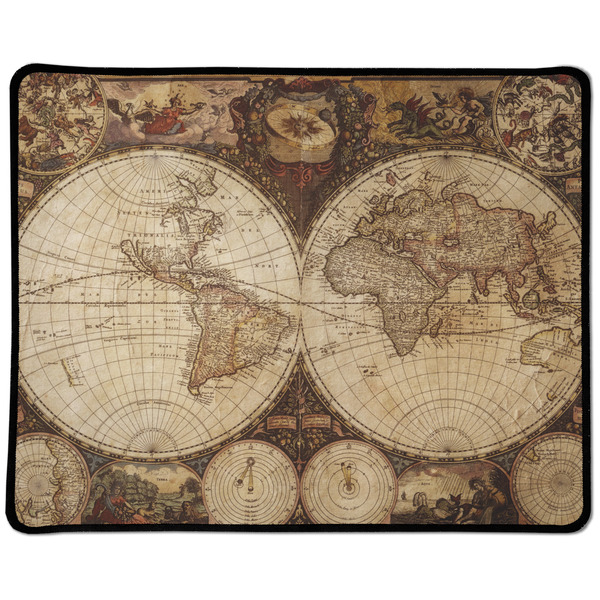 Custom Vintage World Map Large Gaming Mouse Pad - 12.5" x 10"