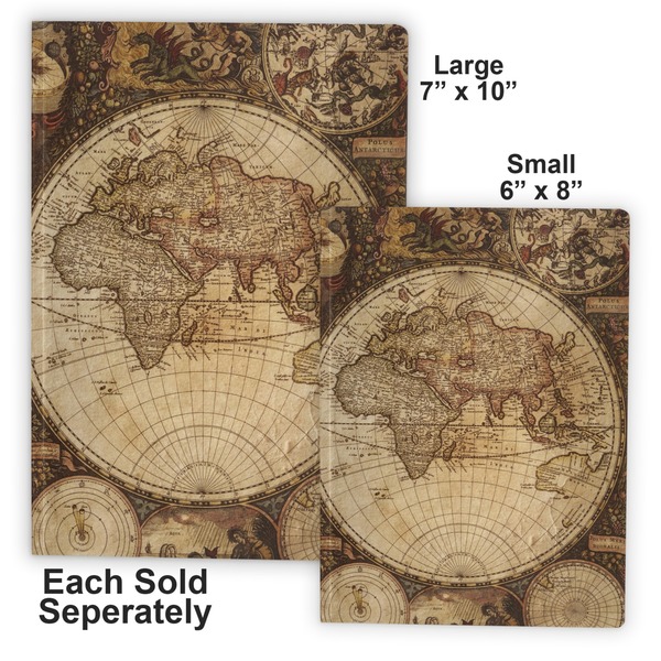 Vintage World Map Soft Cover Journal - Compare