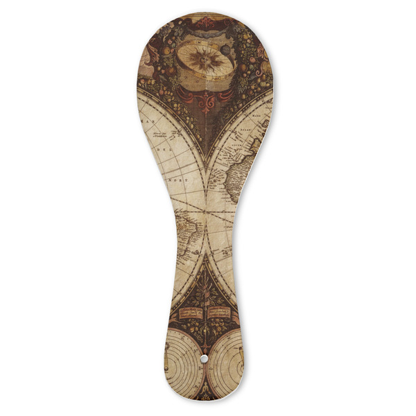 Custom Vintage World Map Ceramic Spoon Rest