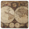 Vintage World Map Square Rubber Backed Coaster