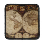 Vintage World Map Iron On Square Patch