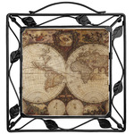 Vintage World Map Square Trivet