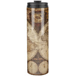 Vintage World Map Stainless Steel Skinny Tumbler - 20 oz