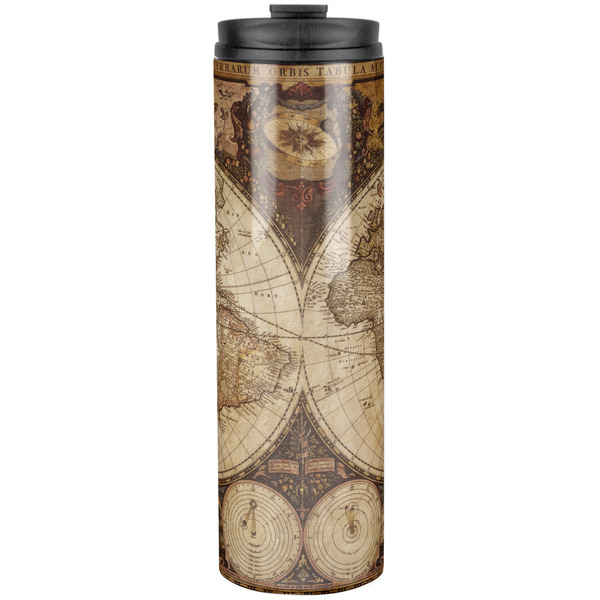 Vintage World Map Stainless Steel Tumbler 20 Oz - Front