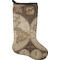 Vintage World Map Holiday Stocking - Neoprene