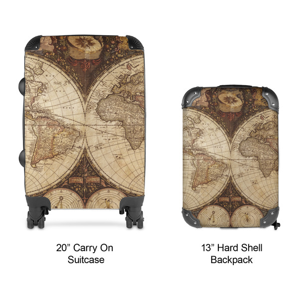 Vintage World Map Suitcase Set 4 - APPROVAL