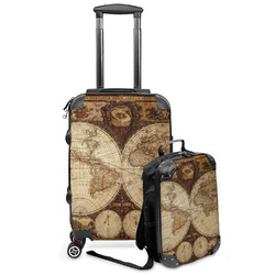 Vintage World Map Kids 2-Piece Luggage Set - Suitcase & Backpack