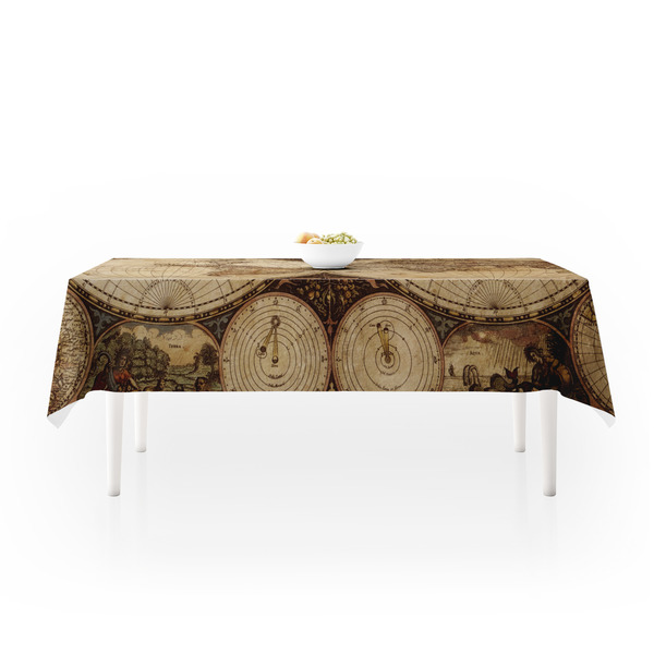 Vintage World Map Tablecloths (58"x102") - MAIN (side view)