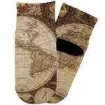Vintage World Map Toddler Ankle Socks