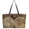Vintage World Map Beach Totes Bag - w/ Black Handles