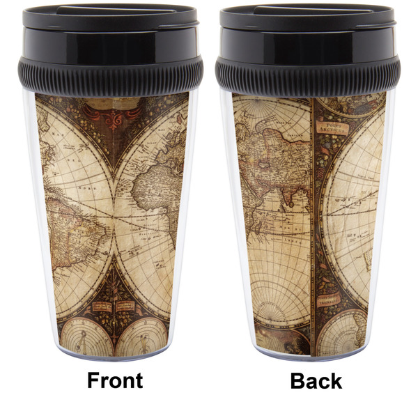 Vintage World Map Travel Mug Approval (Personalized)