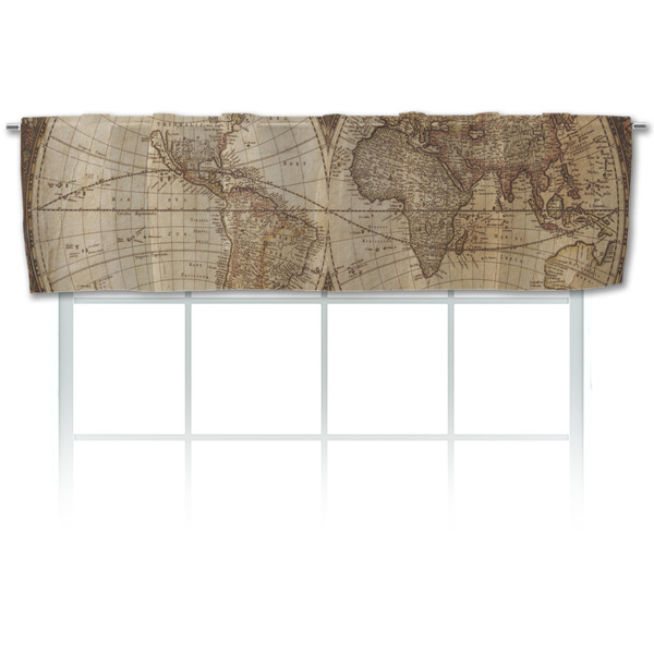 Custom Vintage World Map Valance