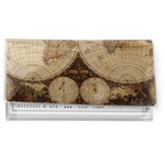 Vintage World Map Vinyl Checkbook Cover