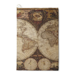 Vintage World Map Waffle Weave Golf Towel